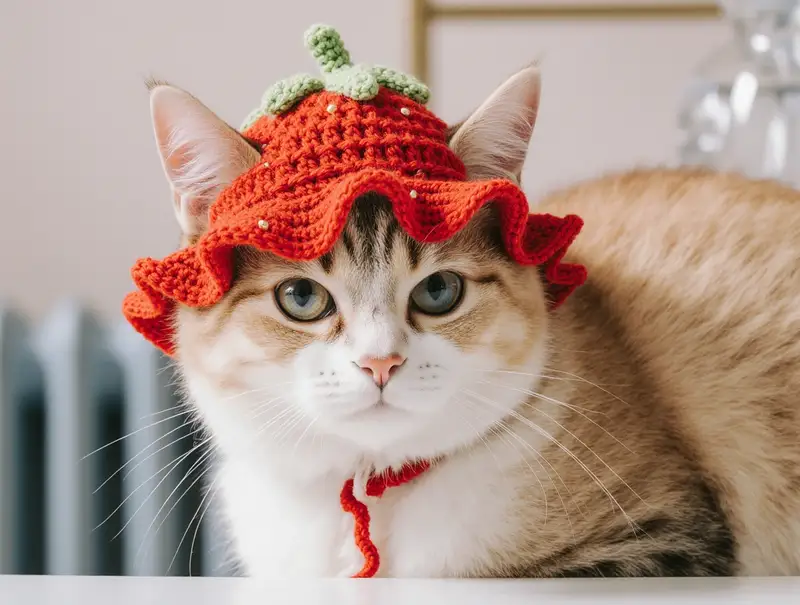 Complimentary Beginner Friendly crochet pattern: Adorable Fruit Hat for Cats and Small Pets Crochet Pattern - Simple to follow guide