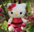 Hello Kitty Amigurumi Pattern step 2 - assembly progress