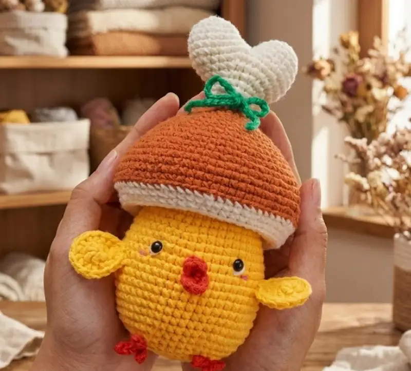 Complimentary Intermediate crochet pattern: Chicken Drumstick Amigurumi Pattern - Simple to follow guide