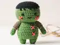 Monster Frankenstein Amigurumi Pattern step 1 - construction progress