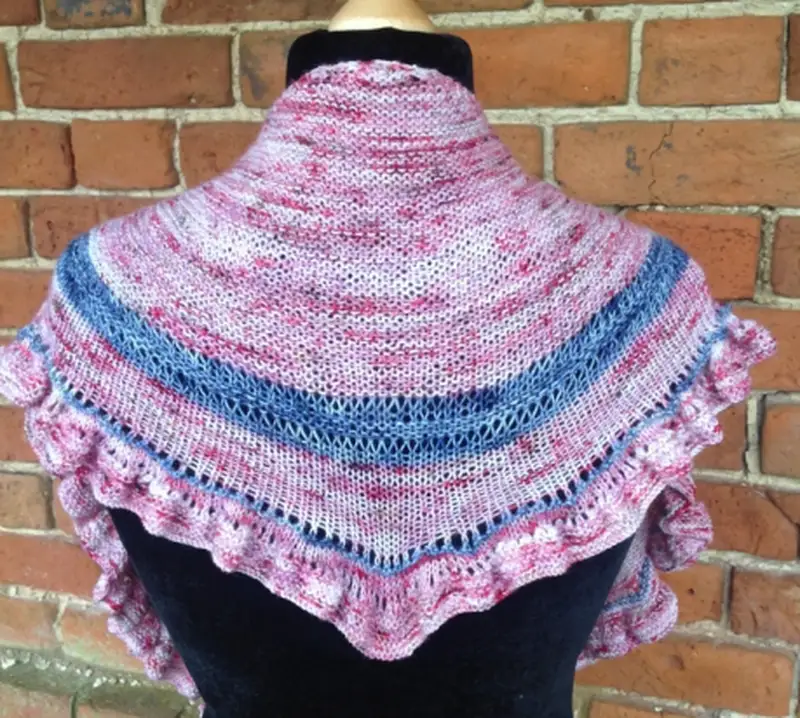 Complimentary Intermediate crochet pattern: Ruffled By The Wind Shawlette Knitting Pattern - Simple to follow guide