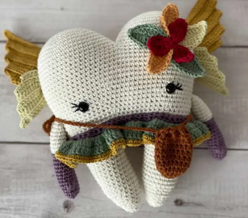 Complimentary Intermediate crochet pattern: Tooth Fairy Amigurumi Pattern - Simple to follow guide