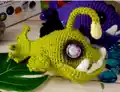 Erebus the Angler Fish Crochet Pattern step 4 - final assembly and finishing