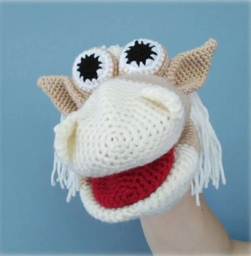 Complimentary Intermediate crochet pattern: Horse Hand Puppet Pattern - Simple to follow guide