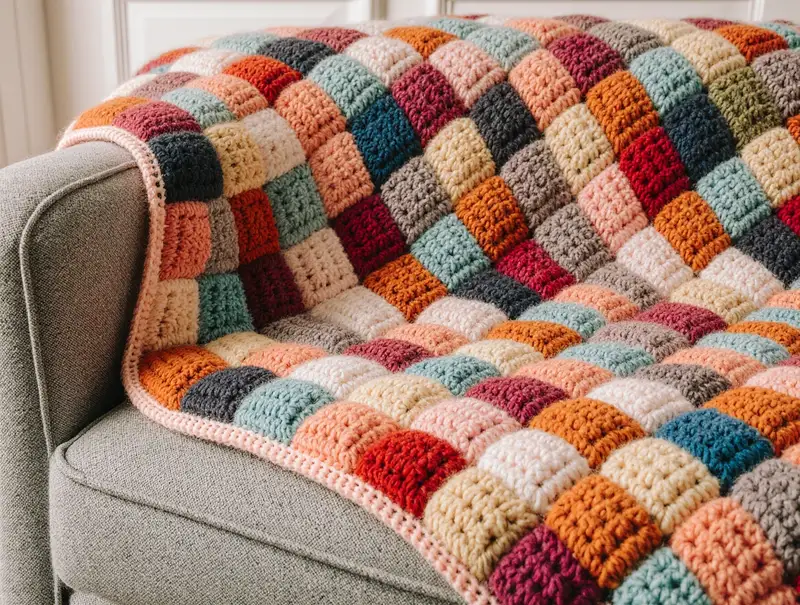 Complimentary Beginner Friendly crochet pattern: Crochet Puff Quilt Pattern - Simple to follow guide