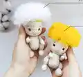 Baby Dandelion Amigurumi Pattern step 2 - assembly progress