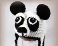 Crochet Hatimals Panda Hat Pattern step 4 - final assembly and finishing