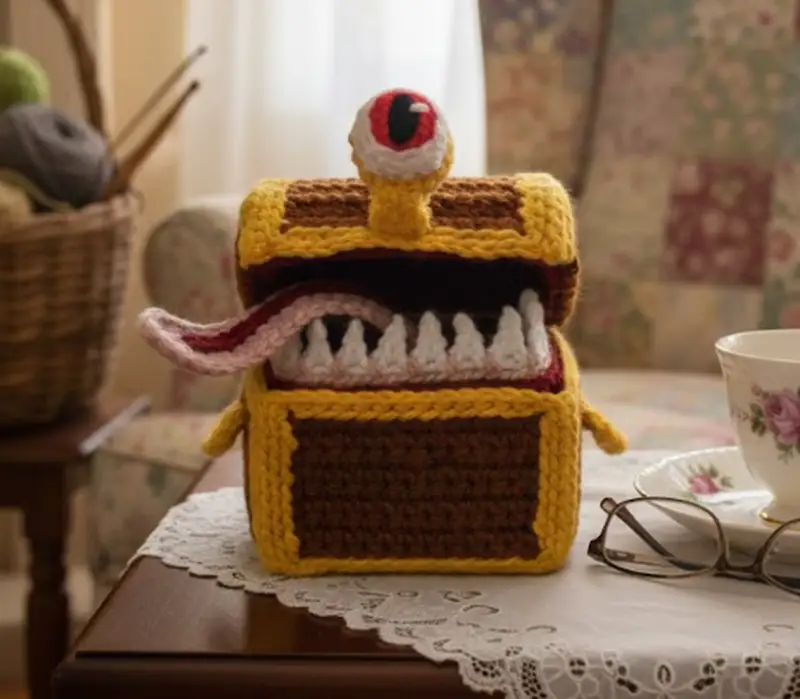 Complimentary Advanced crochet pattern: Mimic Chest Amigurumi Pattern - Simple to follow guide