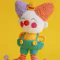 Circus Clown Amigurumi Pattern step 2 - assembly progress