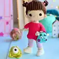 Boo Doll with Monsters Inc Accessories Amigurumi Pattern step 4 - final assembly and finishing