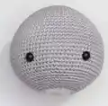 Little Elephant Amigurumi Pattern step 2 - assembly progress