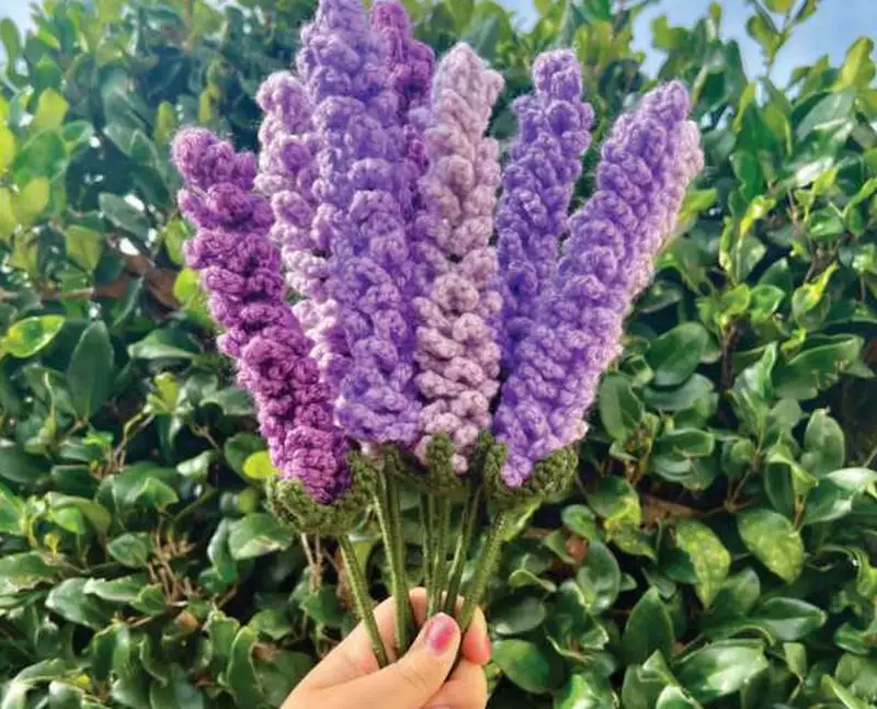 Complimentary Beginner Friendly crochet pattern: Lavender Flower Crochet Pattern - Simple to follow guide