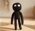 Enderman Minecraft Character Amigurumi Pattern step 1 - construction progress