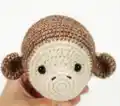 Lucy the Monkey Amigurumi Pattern step 3 - details and accessories