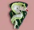 House of Wizards Snake Crochet Applique Pattern step 1 - construction progress