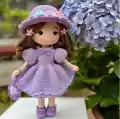 Emma Hydrangea Doll Amigurumi Pattern step 1 - construction progress