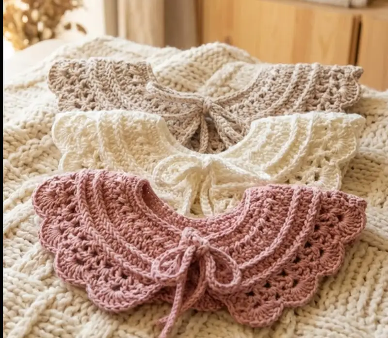Complimentary Intermediate crochet pattern: Lovely Collar Crochet Pattern - Simple to follow guide