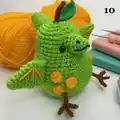 Pearodactyl Fruit Dinosaur Amigurumi Pattern step 4 - final assembly and finishing