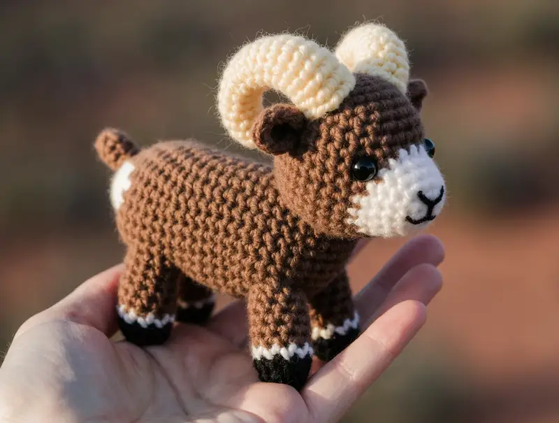 Complimentary Beginner Friendly crochet pattern: Bobby the Bighorn Sheep Amigurumi Pattern - Simple to follow guide