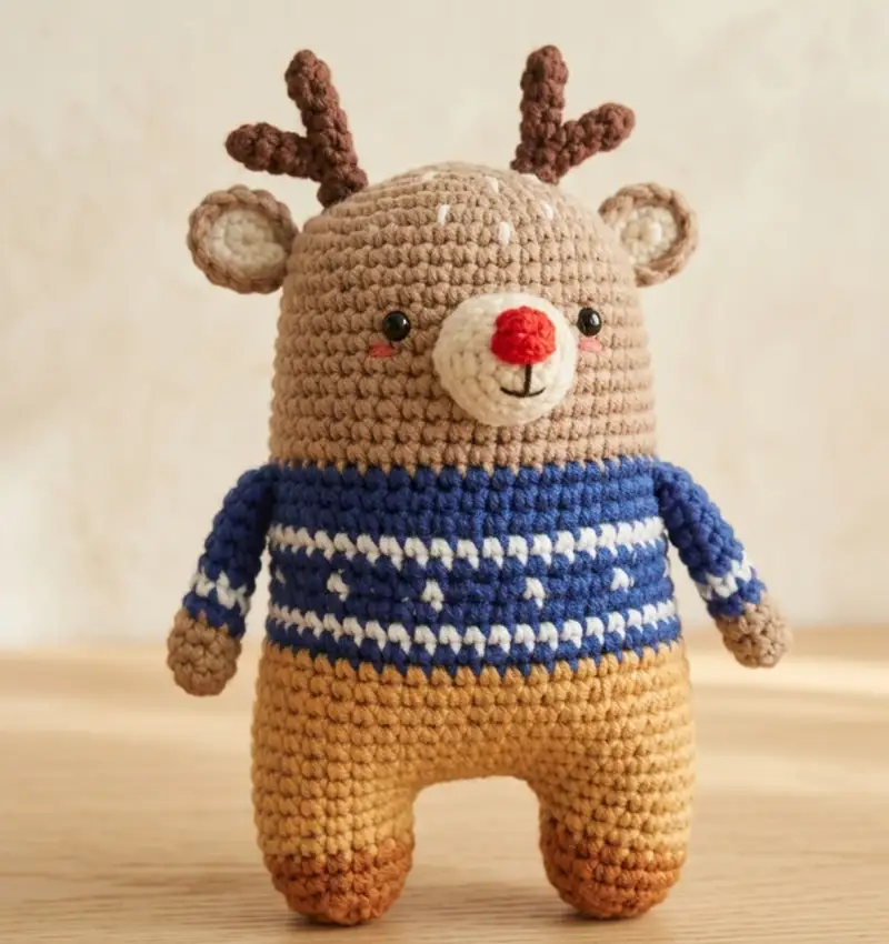 Complimentary Intermediate crochet pattern: Mini Deer Amigurumi Pattern - Simple to follow guide