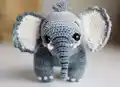 Baby Elephant Elf Amigurumi Pattern step 3 - details and accessories