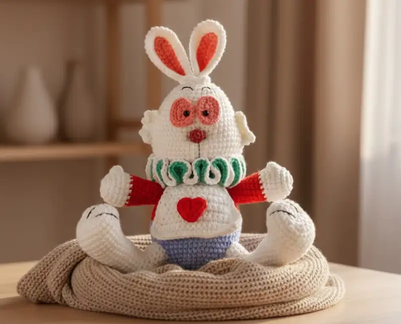 Complimentary Advanced crochet pattern: White Rabbit Amigurumi Pattern - Simple to follow guide