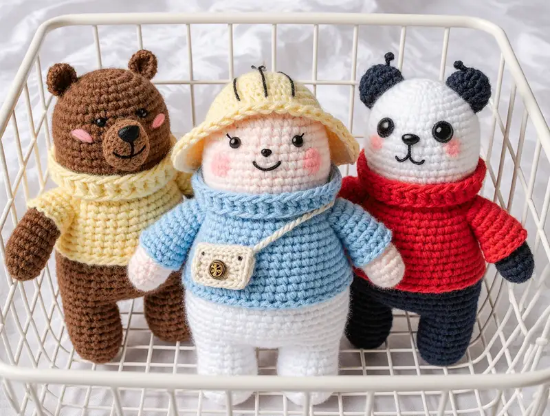 Complimentary Intermediate crochet pattern: We Bare Bears Panda Amigurumi Pattern - Simple to follow guide