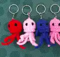 Jellyfish Keychain Crochet Pattern step 1 - construction progress