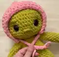 Whimsy Folks Amigurumi Pattern step 2 - assembly progress