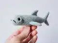 Hammerhead Shark Friend Amigurumi Pattern step 1 - construction progress