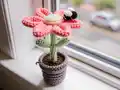 Enchanting Flower Blossom in Pot Amigurumi Pattern step 1 - construction progress