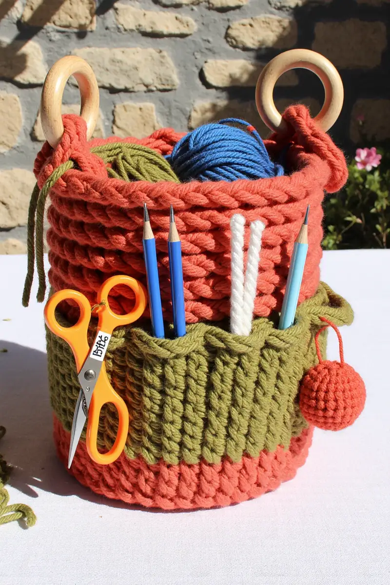 Complimentary Advanced crochet pattern: Crochet Caddy Organizer Pattern - Simple to follow guide