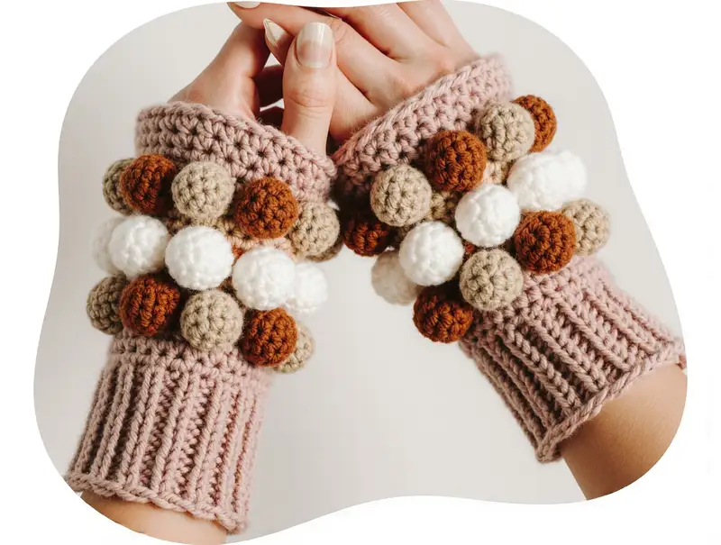 Complimentary Intermediate crochet pattern: Horizon Fingerless Gloves Crochet Pattern - Simple to follow guide