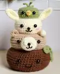 Forest Friends Stacking Amigurumi Pattern step 1 - construction progress