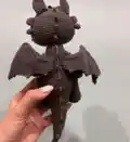 Black Dragon Toothless Amigurumi Pattern step 2 - assembly progress
