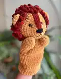 Lion Hand Puppet Amigurumi Pattern step 3 - details and accessories