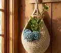 Set of 3 Hanging Teardrop Baskets Crochet Pattern step 1 - construction progress