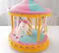 Merry-Go-Round Carousel Crochet Pattern step 2 - assembly progress