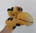 Giraffe Hand Puppet Crochet Pattern step 1 - construction progress