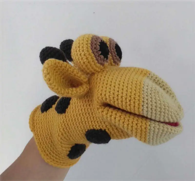 Complimentary Intermediate crochet pattern: Giraffe Hand Puppet Crochet Pattern - Simple to follow guide