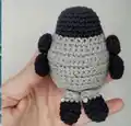 Bullfinch Bird Amigurumi Pattern step 4 - final assembly and finishing
