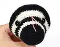 Xander The Zebra Amigurumi Pattern step 2 - assembly progress
