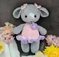 Nina the Plush Elephant Amigurumi Pattern step 1 - construction progress