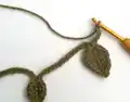 Leaf Garland Crochet Pattern step 3 - details and accessories