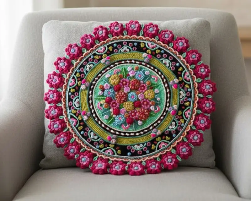 Complimentary Advanced crochet pattern: Garden of Joy Crochet Rug Pattern - Simple to follow guide