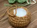 Hanging Monstera Plant Crochet Pattern step 3 - details and accessories