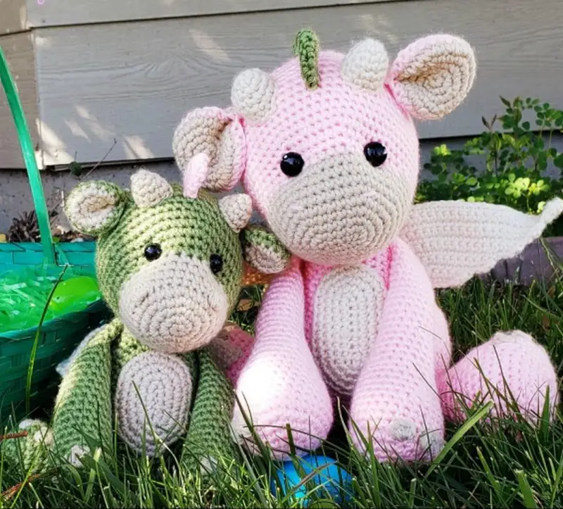 Complimentary Intermediate crochet pattern: Mini Dragon Amigurumi Pattern - Simple to follow guide