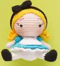 Alice in Wonderland Amigurumi Pattern step 2 - assembly progress