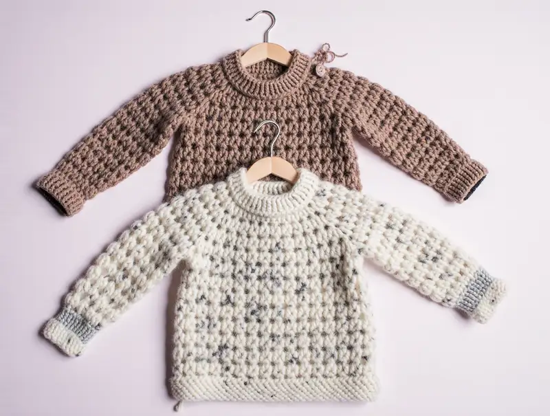 Complimentary Advanced crochet pattern: Textured Ribbed Children's Sweater Crochet Pattern - Simple to follow guide