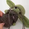 Baby Alien Amigurumi Pattern step 4 - final assembly and finishing